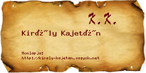 Király Kajetán névjegykártya